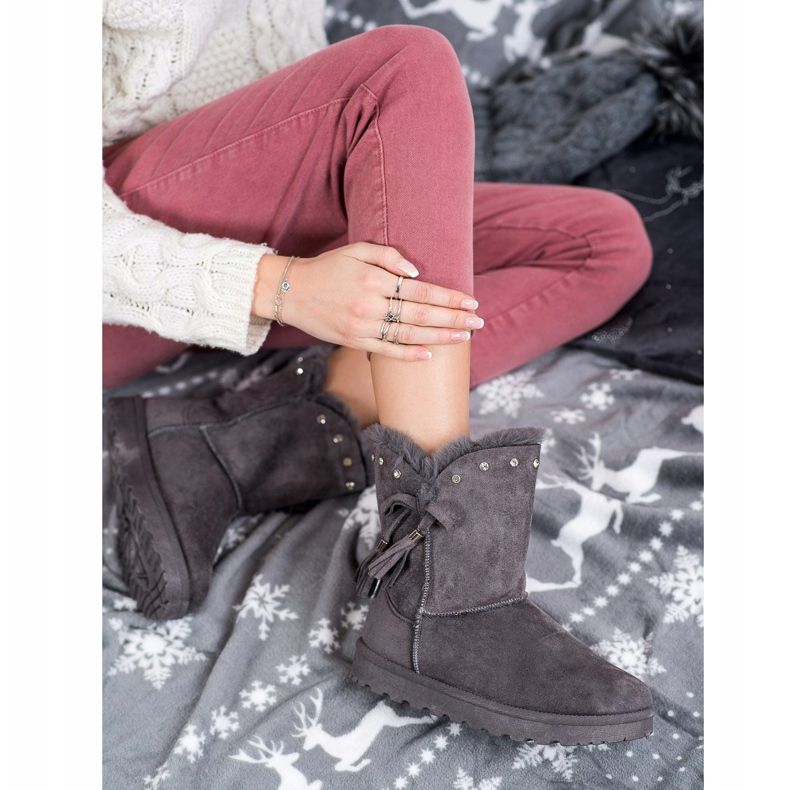 SHELOVET Mukluki grau mit Zirkonia 1