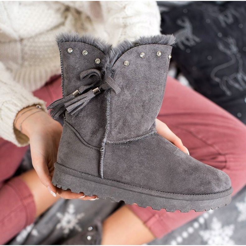 SHELOVET Mukluki grau mit Zirkonia 2