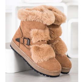 Queentina Warmes Mukluki mit Fell beige 2