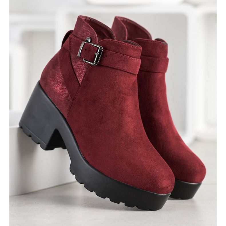 Best Shoes Leichte Stiefel auf der Plattform rot 2