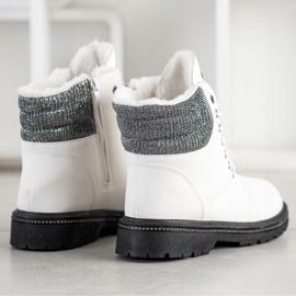 SHELOVET Weiße Trapper mit Zirkonia 1