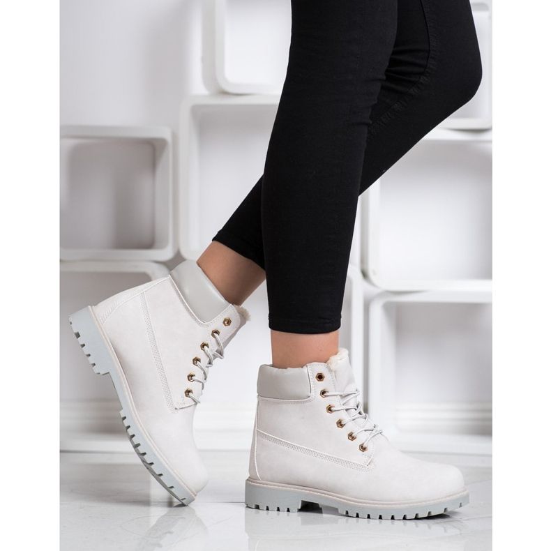 SHELOVET Warme Wanderschuhe mit Öko-Leder grau 2