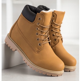 SHELOVET Warme Wanderschuhe mit Öko-Leder braun 1