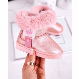 Apawwa Warme rosa Marella Kinder-Schneestiefel mit Fell 2