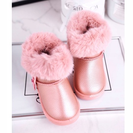 Apawwa Warme rosa Marella Kinder-Schneestiefel mit Fell 3