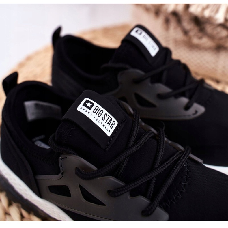 Schwarze Kindersportschuhe FF374147 Big Star 3