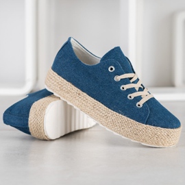 Kylie Turnschuhe auf der Plattform blau 1