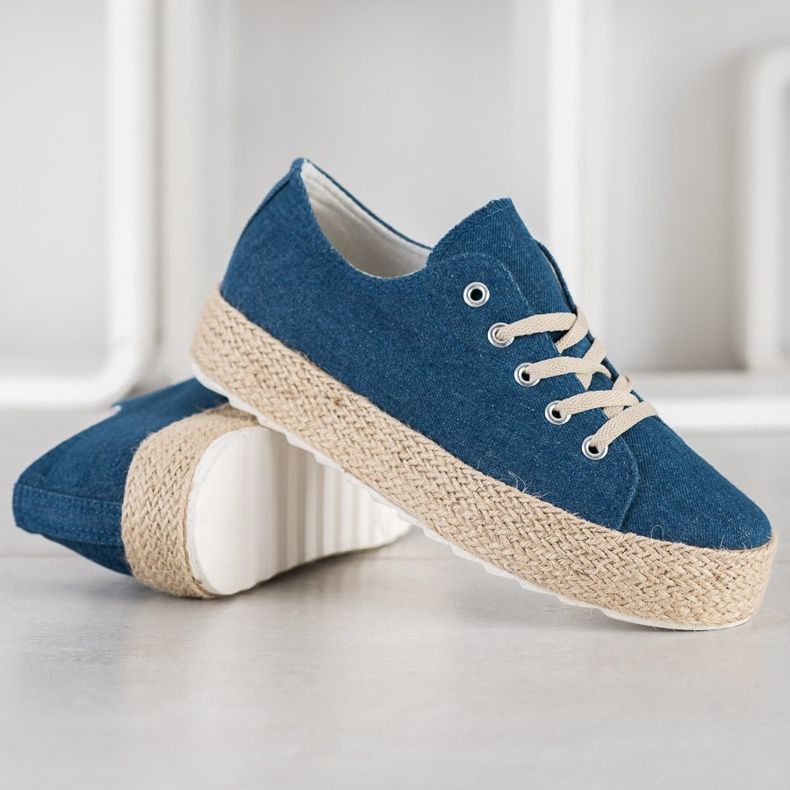 Kylie Turnschuhe auf der Plattform blau 1