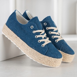 Kylie Turnschuhe auf der Plattform blau 2