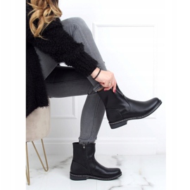 Schwarze schwarze Damenstiefel 1268J24 Schwarz 2