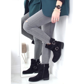 Schwarze schwarze Damenstiefel 8037-PA Schwarz 2