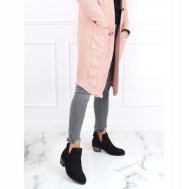 Schwarze Stiefel mit Ausschnitt schwarz CM-8M4-1 Black 2