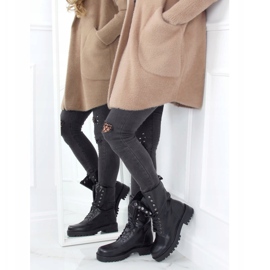 Schwarze Militär-Schnürstiefel NC1092 Schwarz 2