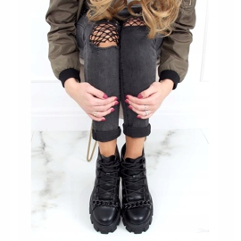 Schwarze Stiefel mit hohen Sohlen NC1106 Black 2