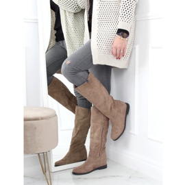 Stiefel auf einem versteckten Keil beige ST-11P Khaki 2