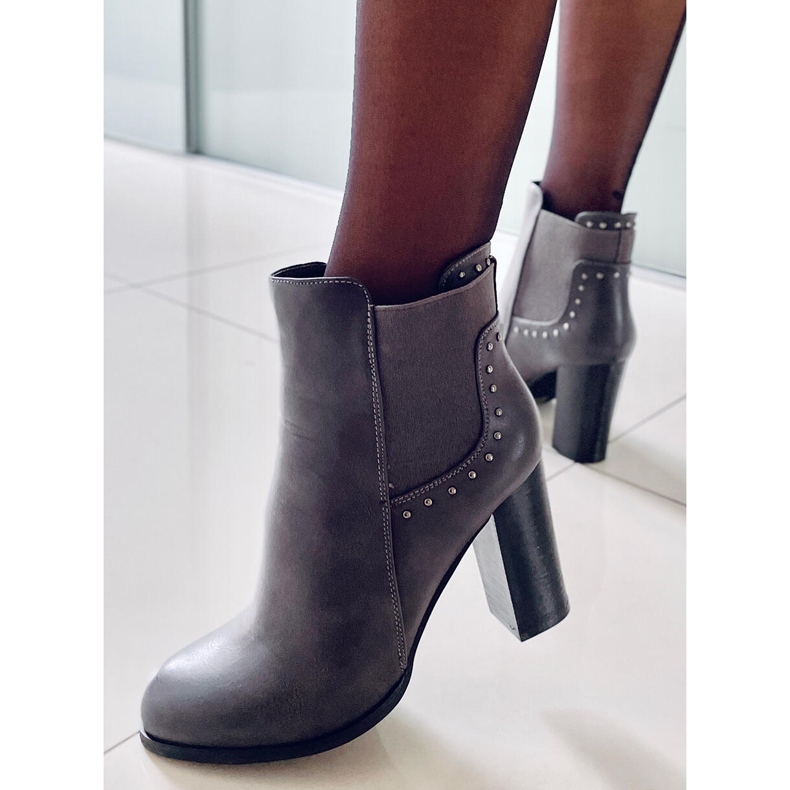 Klassische graue High Heels grau 88097 Grau 1