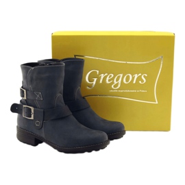 Winterstiefel Gregors 544 aus Leder für Damen, Marineblau 4