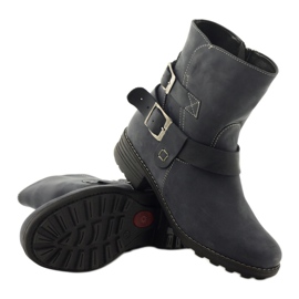 Winterstiefel Gregors 544 aus Leder für Damen, Marineblau 3