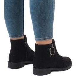 Schwarze X-36 isolierte Wildlederstiefel 1