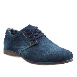 Elegante marineblaue Schuhe B16-59 1