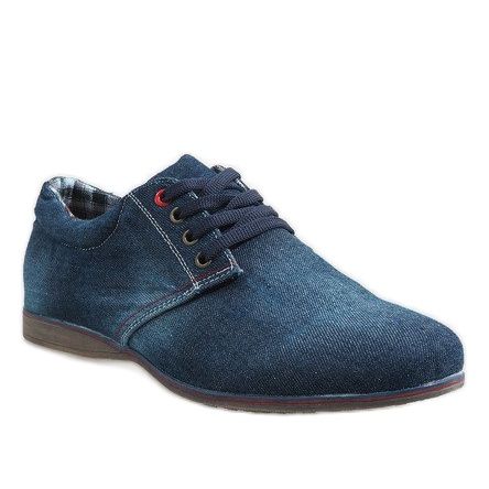 Elegante marineblaue Schuhe B16-59 1