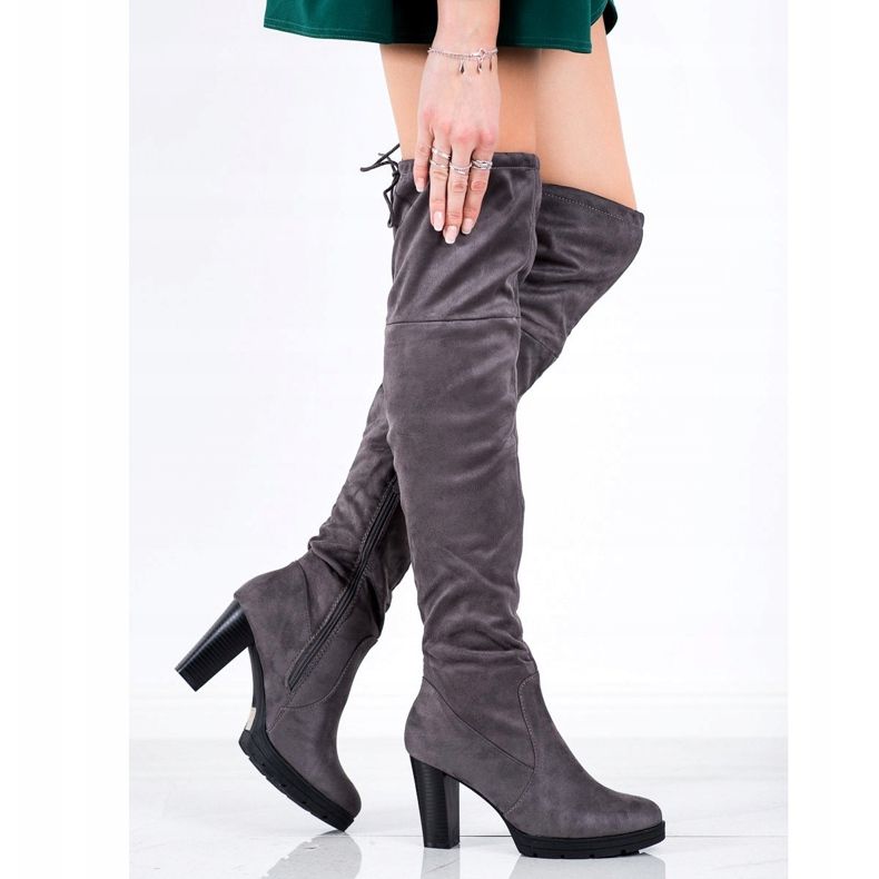 Balada Graue Overknee-Stiefel 2
