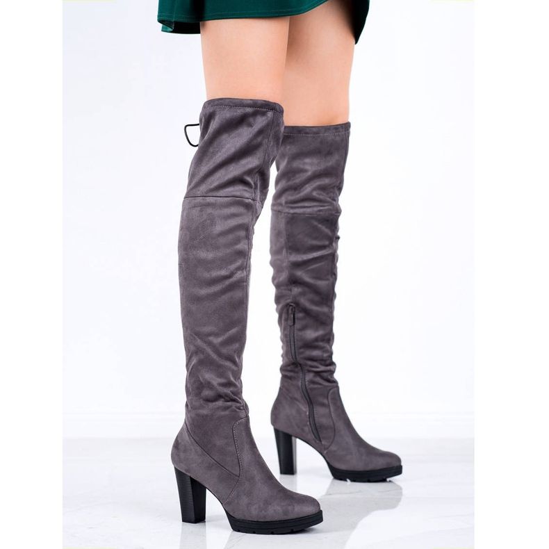 Balada Graue Overknee-Stiefel 1