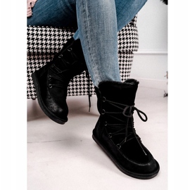 HAN Damen Schneestiefel mit Fell Schwarz Ilana 2