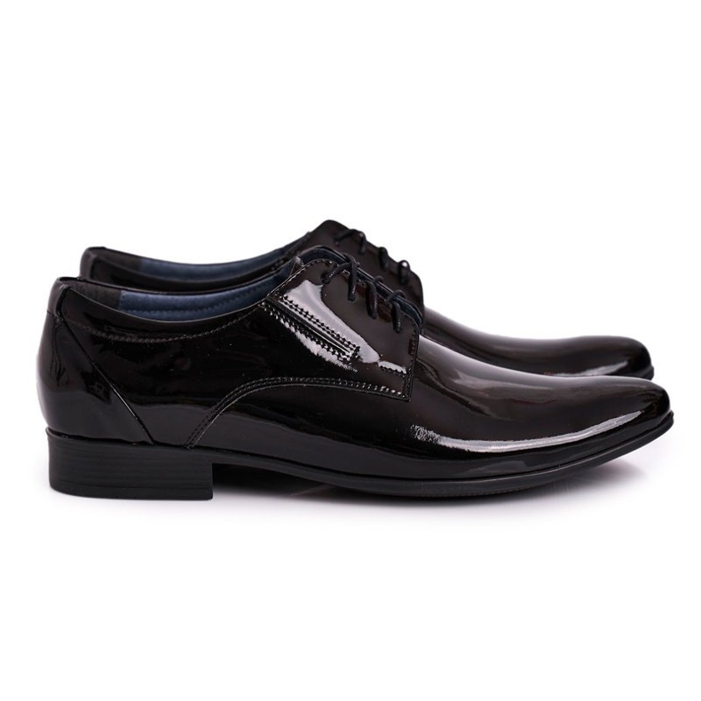 Bednarek Polish Shoes Schwarz lackierte Leder-Bednarek-Hausschuhe für Herren 1