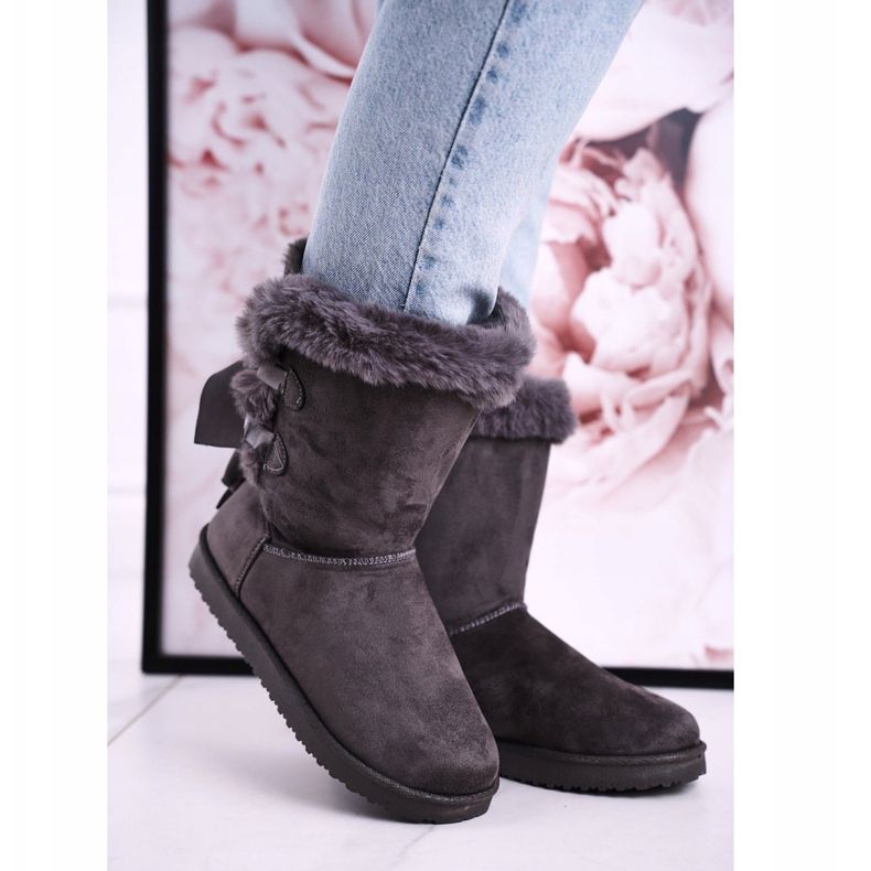 Damen-Schneestiefel mit Fell gefüttert mit Fell Grey Kaylee grau 2