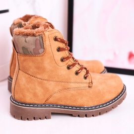 Apawwa Kinderstiefel Trappers mit Fell gewärmt Camel London beige braun 1