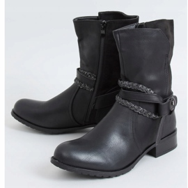 Schwarze Damenstiefel F3163 Schwarz 1