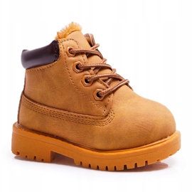 Warme Trappers Stiefel für Kinder Camel Dexter gelb 2