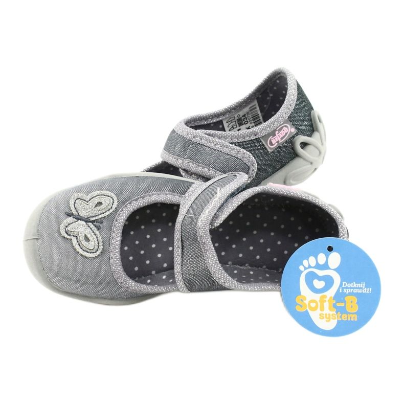 Befado Kinderschuhe 123X034 silber- grau 5