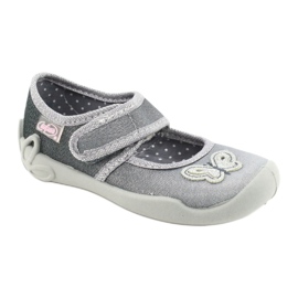 Befado Kinderschuhe 123X034 silber- grau 1