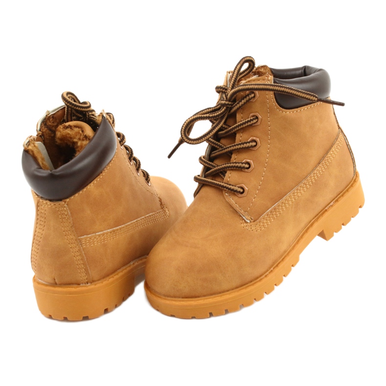Warme Trappers Stiefel für Kinder Camel Dexter gelb 5