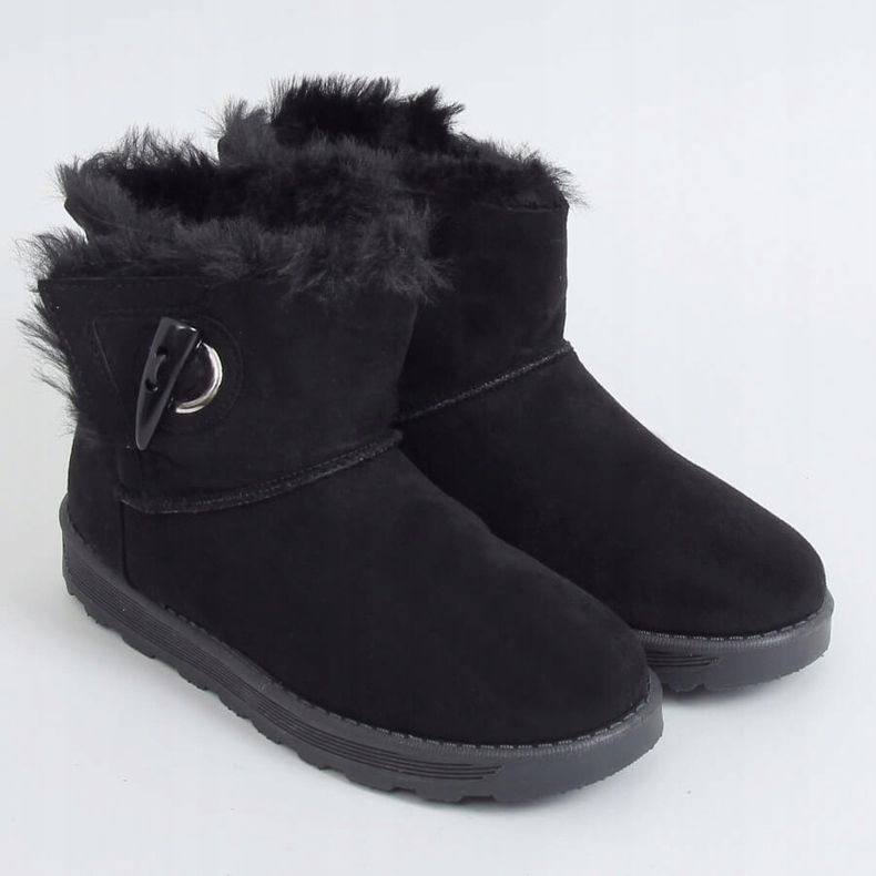 Schwarze Schneestiefel mit Nieten 255 Schwarz 1