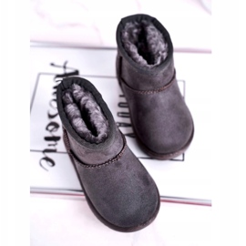 Warme Kinder-Jugend-Schneestiefel Grey Gooby grau 2