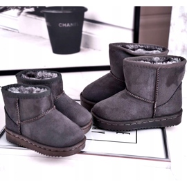 Warme Kinder-Jugend-Schneestiefel Grey Gooby grau 4