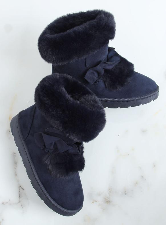 Dunkelblaue Schneeschuhe für Damen A976 Blau marineblau 2