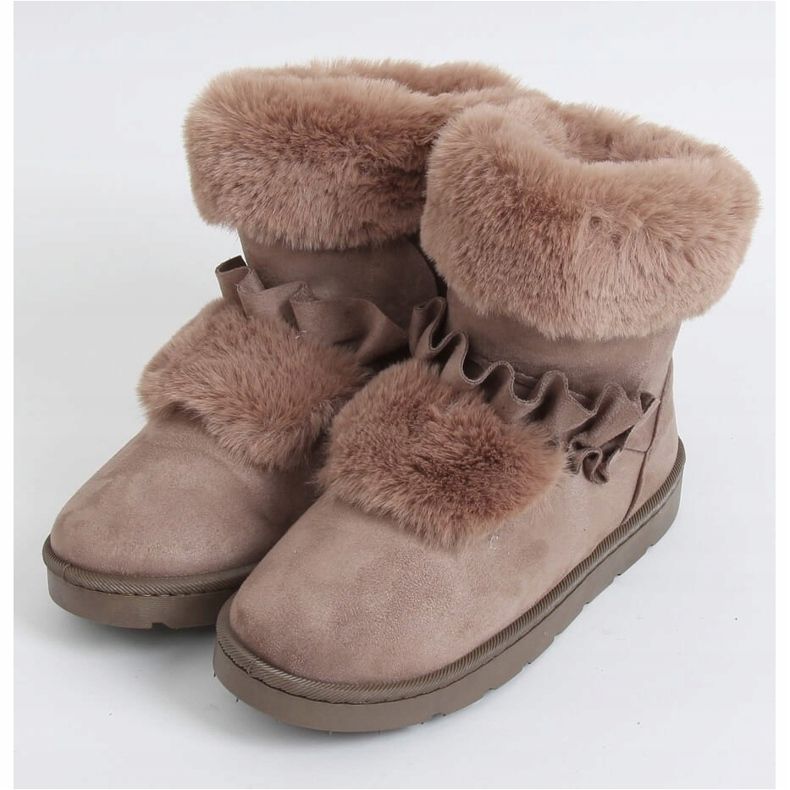 Damen Schneestiefel beige A976 Khaki 1