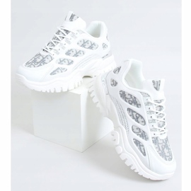 Weiße Damen Sportschuhe VL123 Weiß grau 1