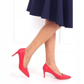 Rot CD62P Rote Stilettos mit niedrigem Absatz 1