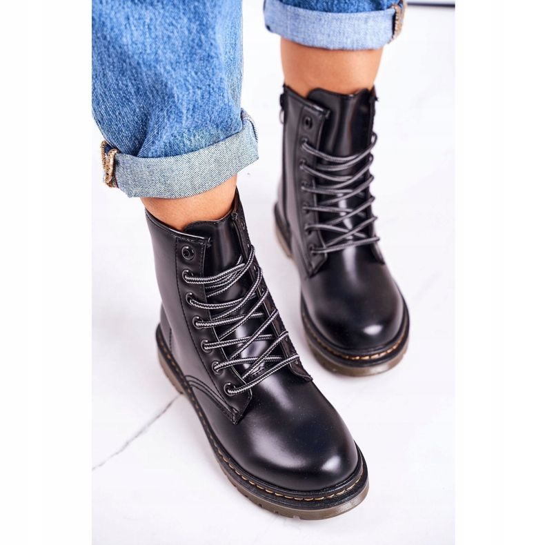 Warme Stiefel Damen Matt Black Thunder schwarz 3