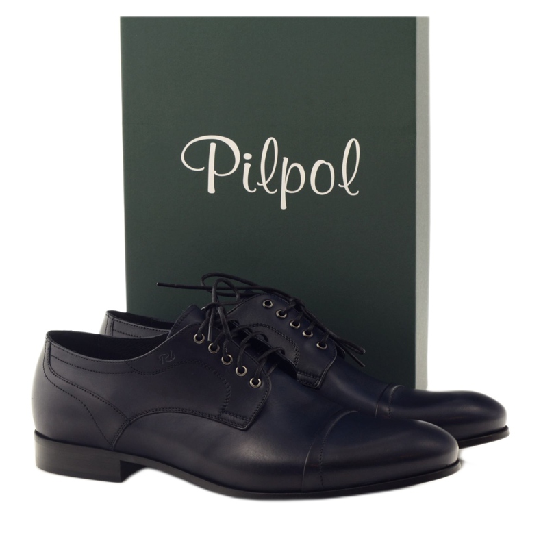 Marineblaue Pantoffeln Pilpol 1607 für Herren navy blau mehrfarbig 4