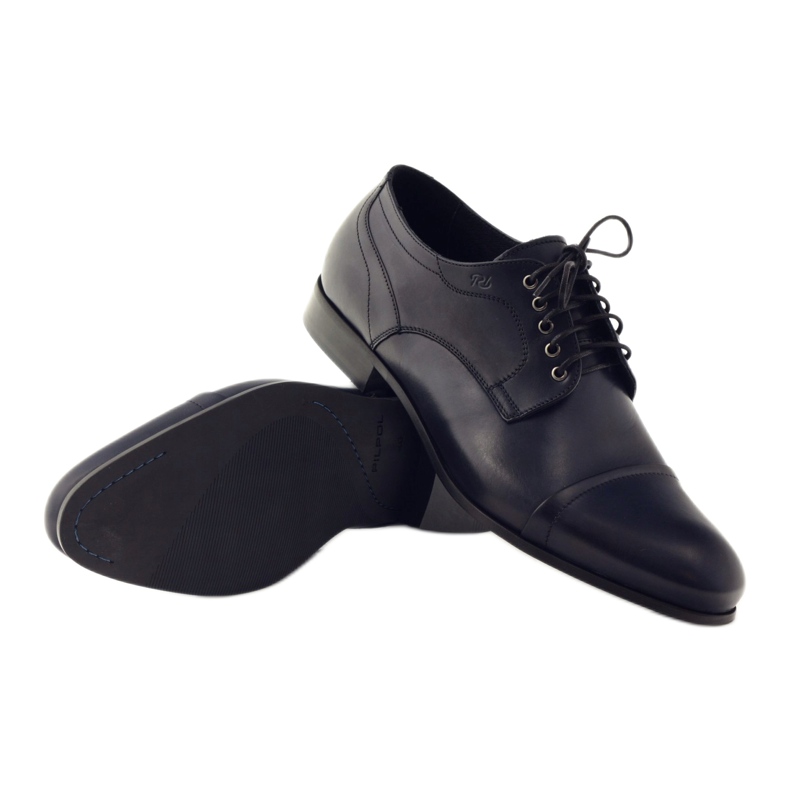 Marineblaue Pantoffeln Pilpol 1607 für Herren navy blau mehrfarbig 3