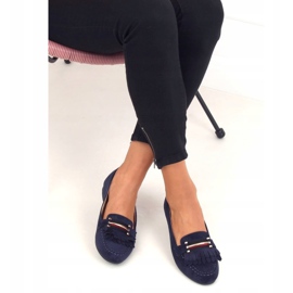 Marineblaue Loafer für Damen 88-381 Navy 1