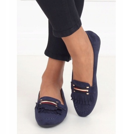 Marineblaue Loafer für Damen 88-381 Navy 2