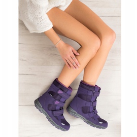 SHELOVET Schneeschuhe mit Klettverschluss violett 1