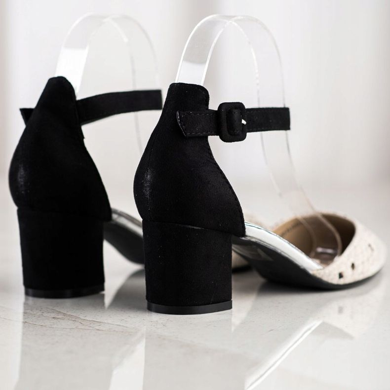 Goodin Pumps mit Schlangenmuster beige braun schwarz 1